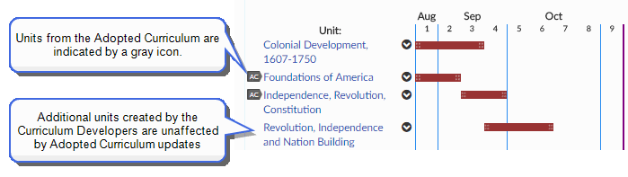 Captura de pantalla: Modifique el color y la ubicación del calendario de las unidades de aire acondicionado para que se ajusten mejor a su clase.